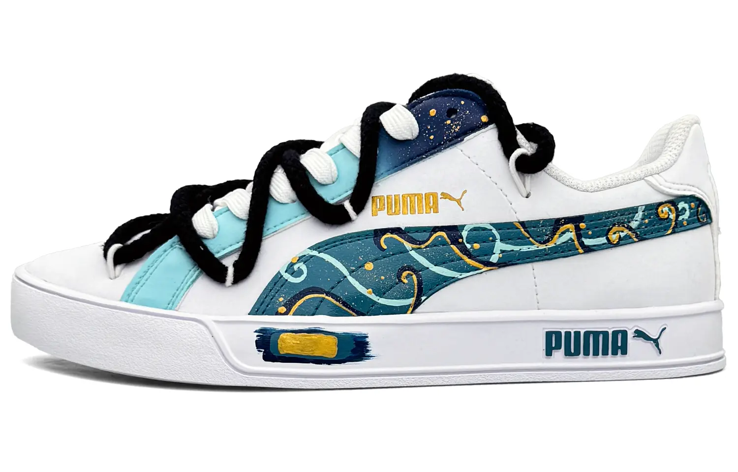 

Кроссовки для скейтбординга Smash Vulc унисекс с низким верхом, синий/белый Puma
