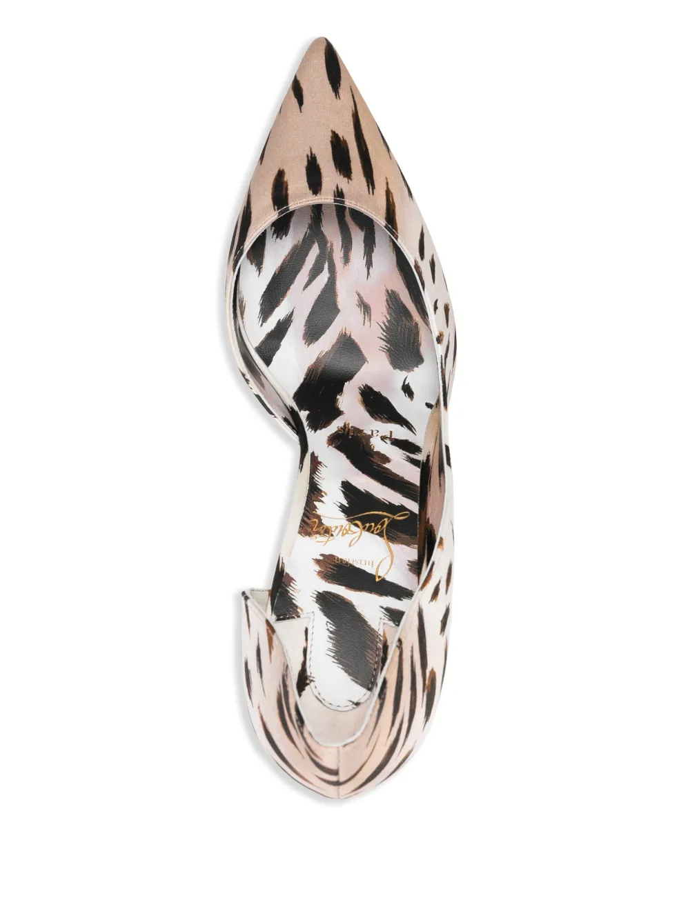 Туфли с анималистичным принтом Christian Louboutin, нейтральный — фото 4