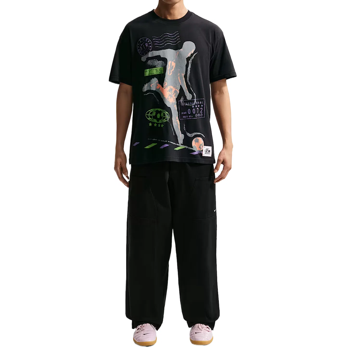 Футболка Sportswear мужская, черная, с круглым вырезом Nike, Black — фото 3