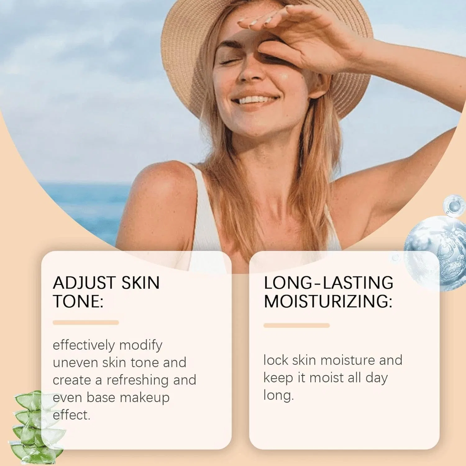 Крем для лица SPF30 YUXTTH Тонирующий увлажняющий BB с кистью, Wheat Color — фото 4