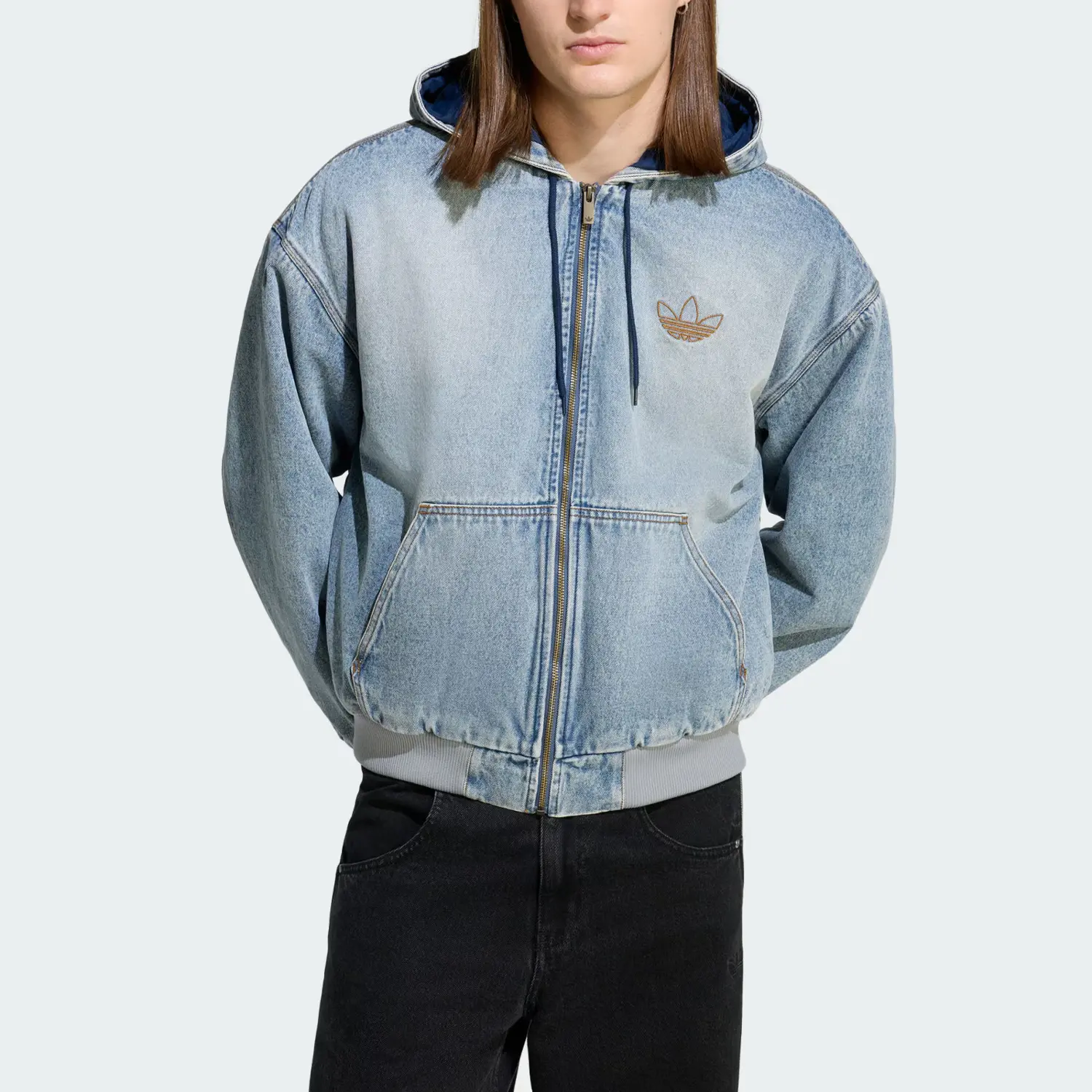 Утепленная джинсовая куртка FW25, мужская Adidas Originals, denim indigo — фото 4