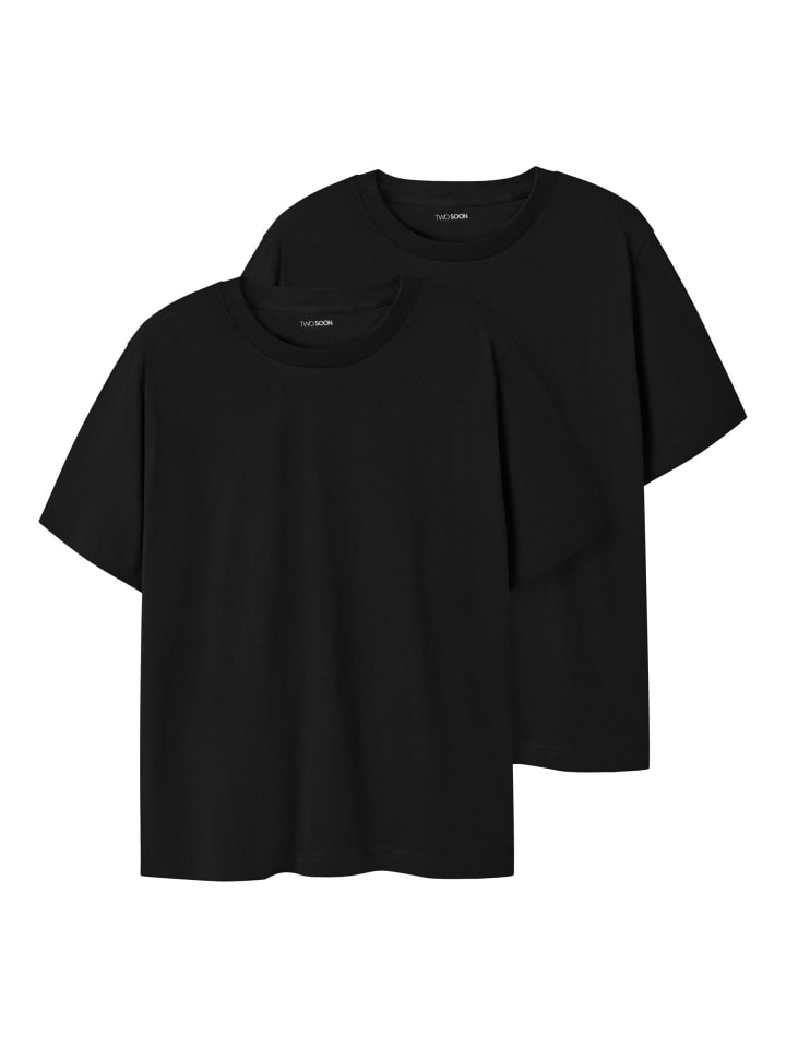 

TWO SOON Черная футболка, Черный, TWO SOON Черная футболка