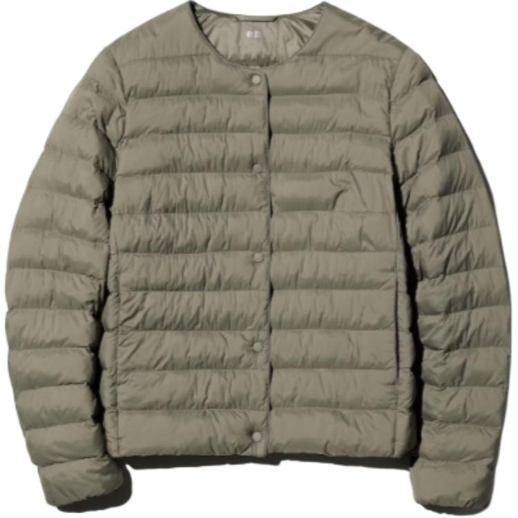 

UNIQLO Пуховик женский оливковый, Olive Green