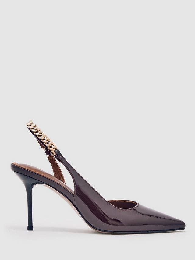 Лакия слингбэки из кожи Reiss, Burgundy