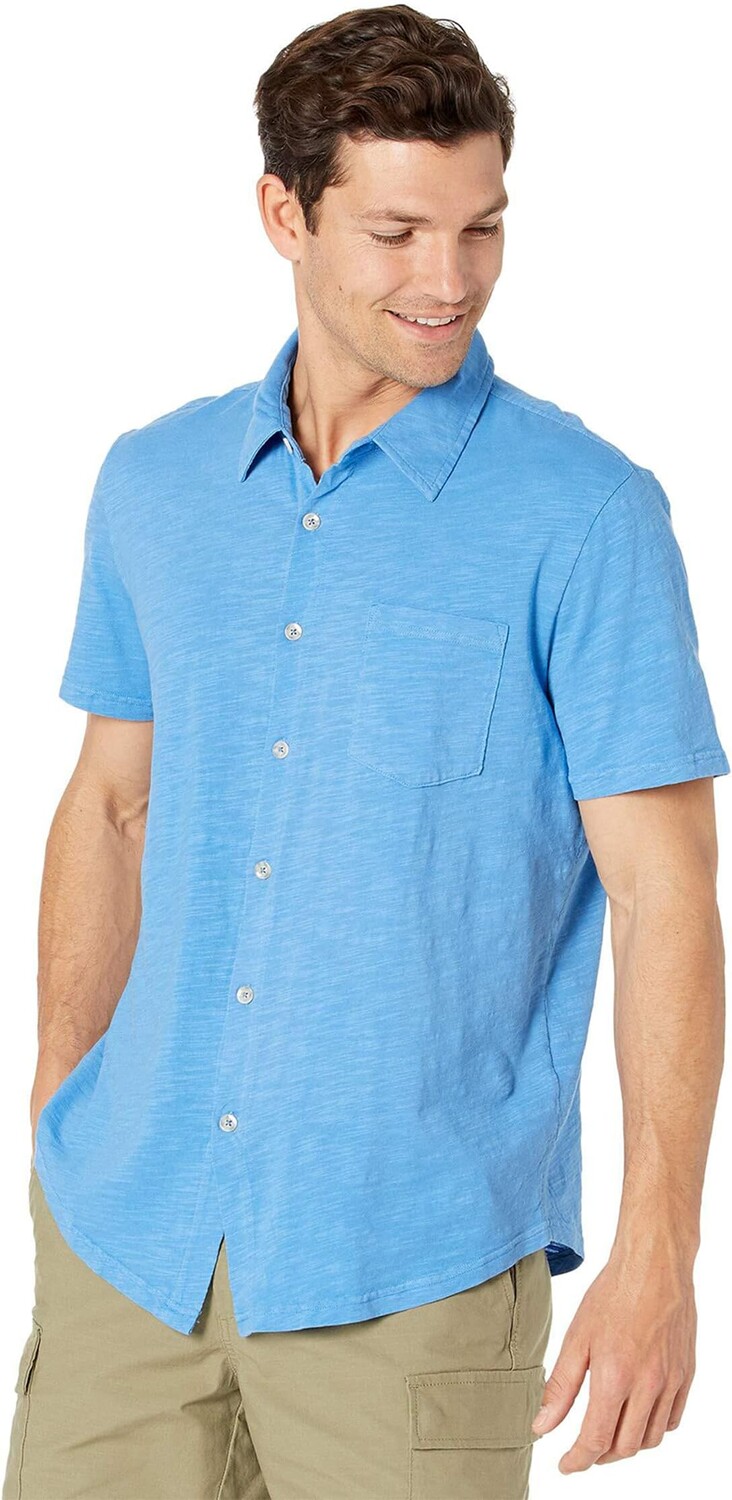 

Рубашка Mod-o-doc Montara Short Sleeve Boyfriend Slub Jersey, цвет Blue Clarity 1