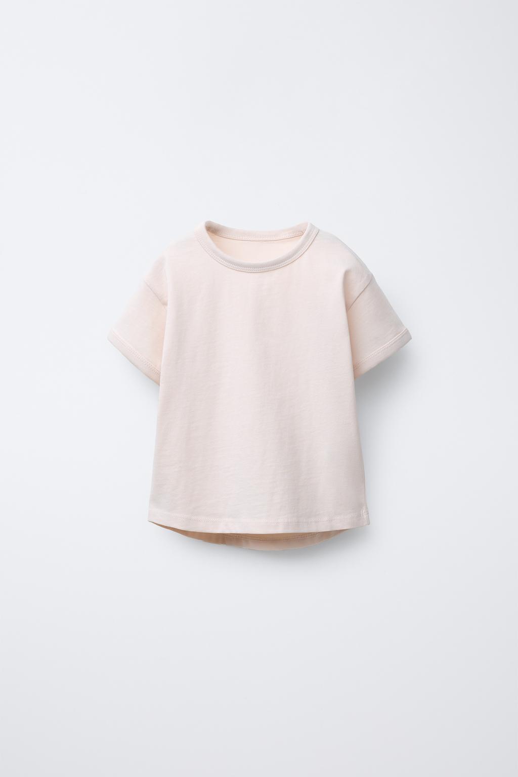 

Простая футболка ZARA, цвет Mid-ecru