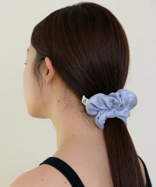 Резинка для волос Check Sheer Scrunchie (Небесно-голубой) — фото 2