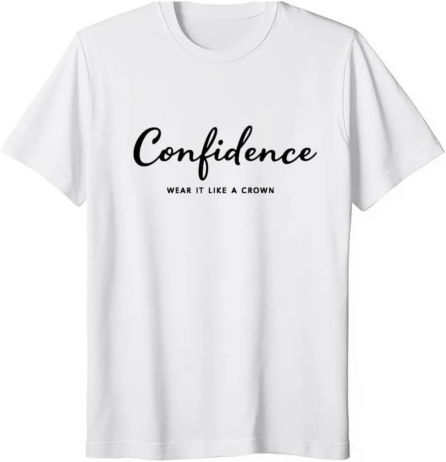 

Футболка с мотивационной надписью Confidence Wear It Like A Crown, Loose Fit VETALLO