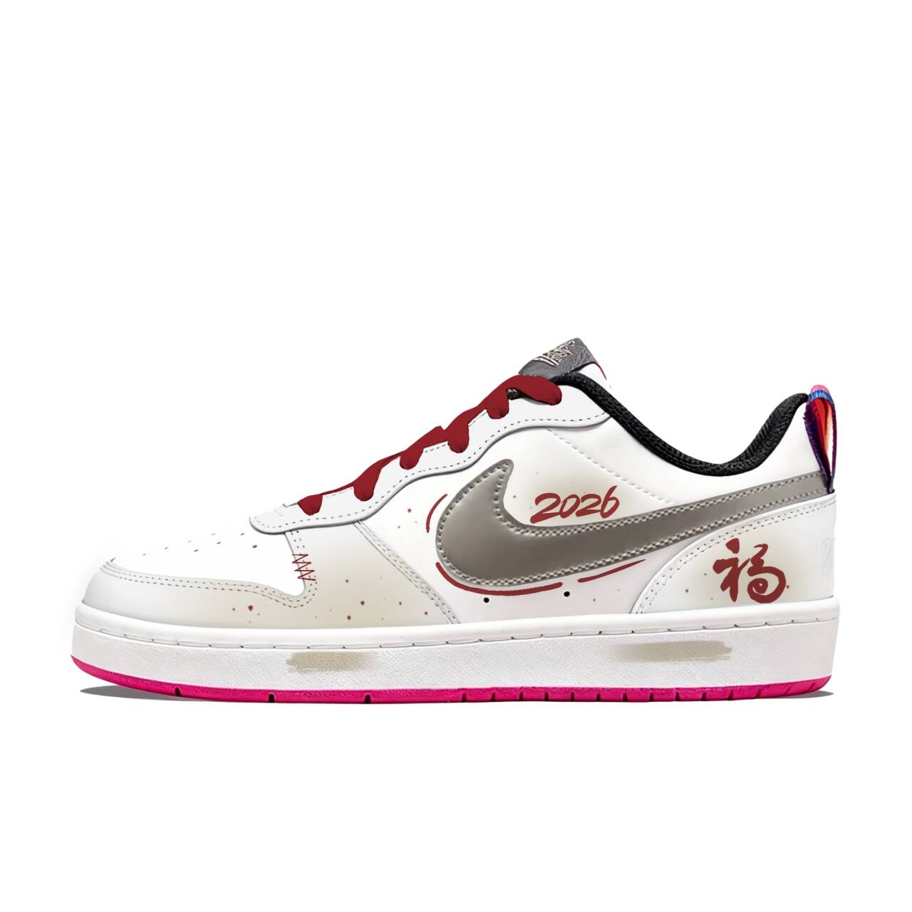 

Nike Court Borough Synthetic Leather Abrasion Resistant Slip Resistant Low top Skateboard Shoes Light Yellow Teenagers