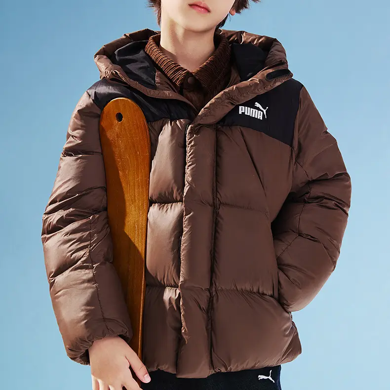 Пуховик Sportstyle Series Kids' PUMA, серый хаки — фото 3