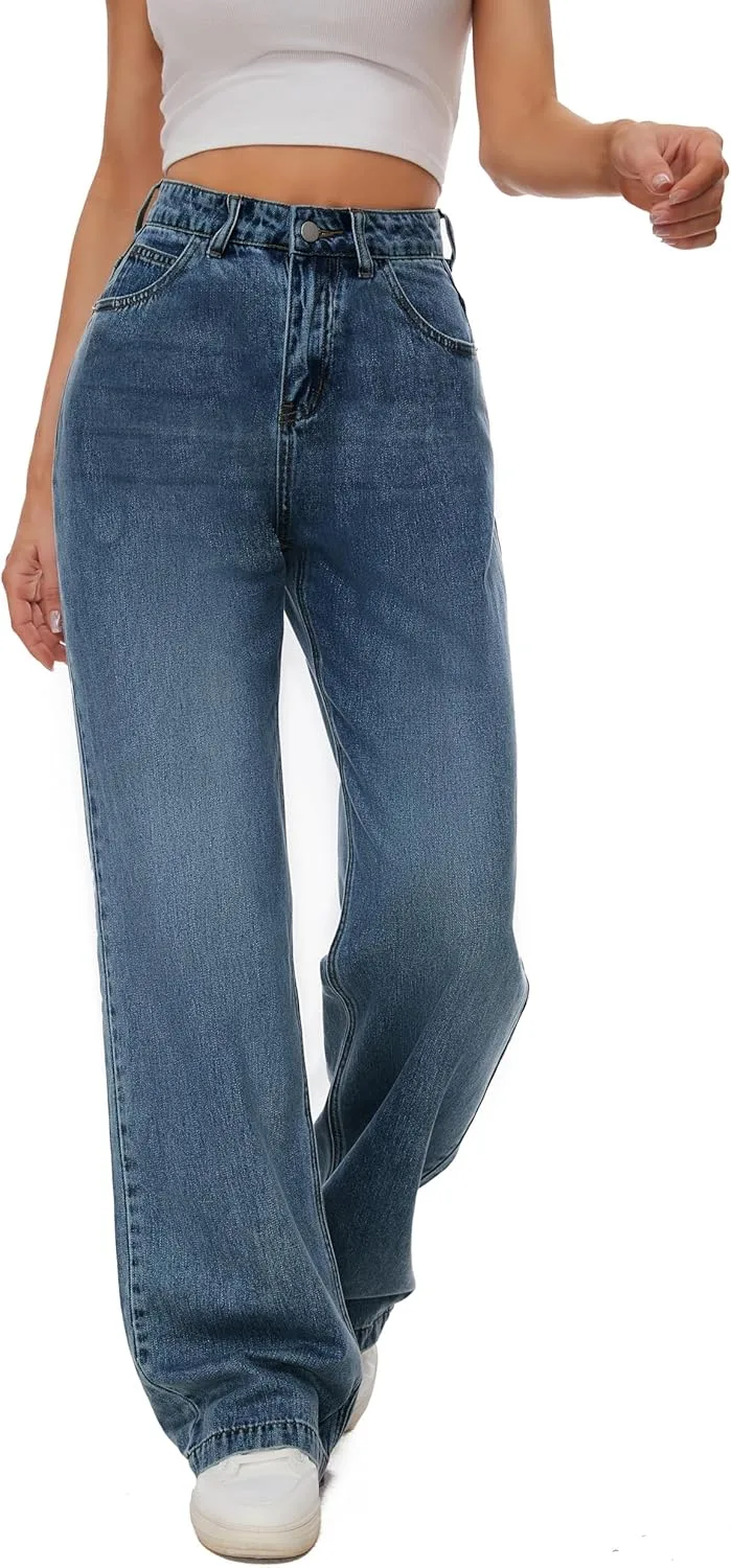 

Женские джинсы Wide Leg High Waist Boyfriends 2026 KICZOY