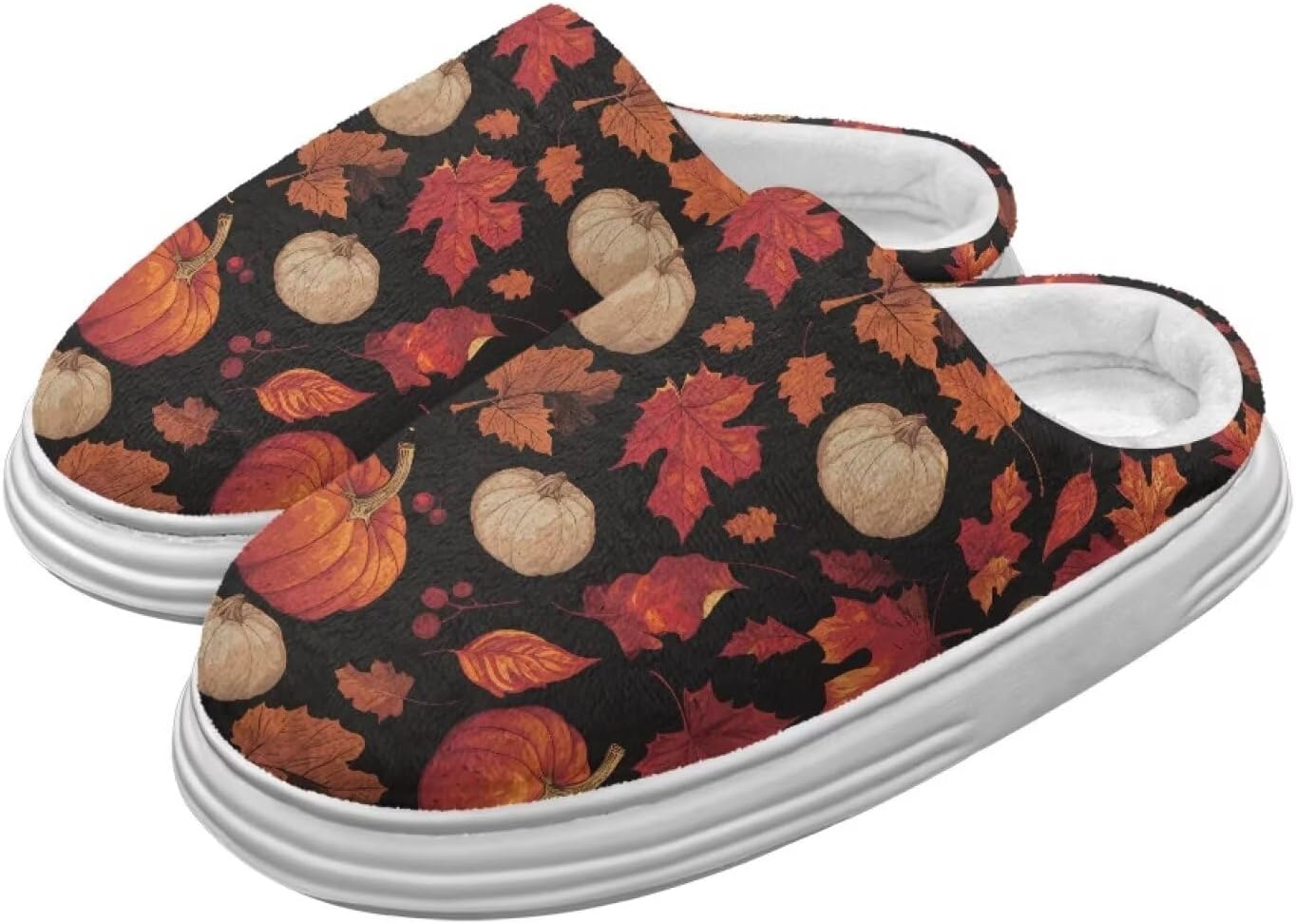 

Тапочки Chririnla на День Благодарения для женщин и мужчин, мягкие, уютные, комфортные, плюшевые, легкие, без шнурков, для дома и улицы, с противоскользящей подошвой из EVA, красный