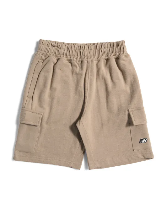 

Флисовые шорты карго для больших мальчиков New Balance, цвет Tan