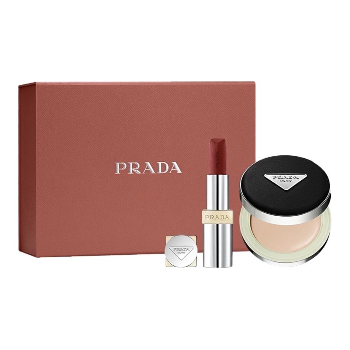 

Ограниченный выпуск на Новый год брендовая новая помада с воздушной подушкой набор для макияжа легко наносится 12g+3.8g PRADA