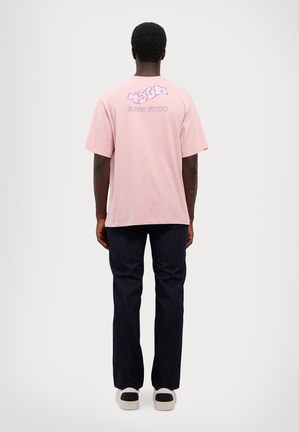 

Принт на футболке MSGM, светло-розовый