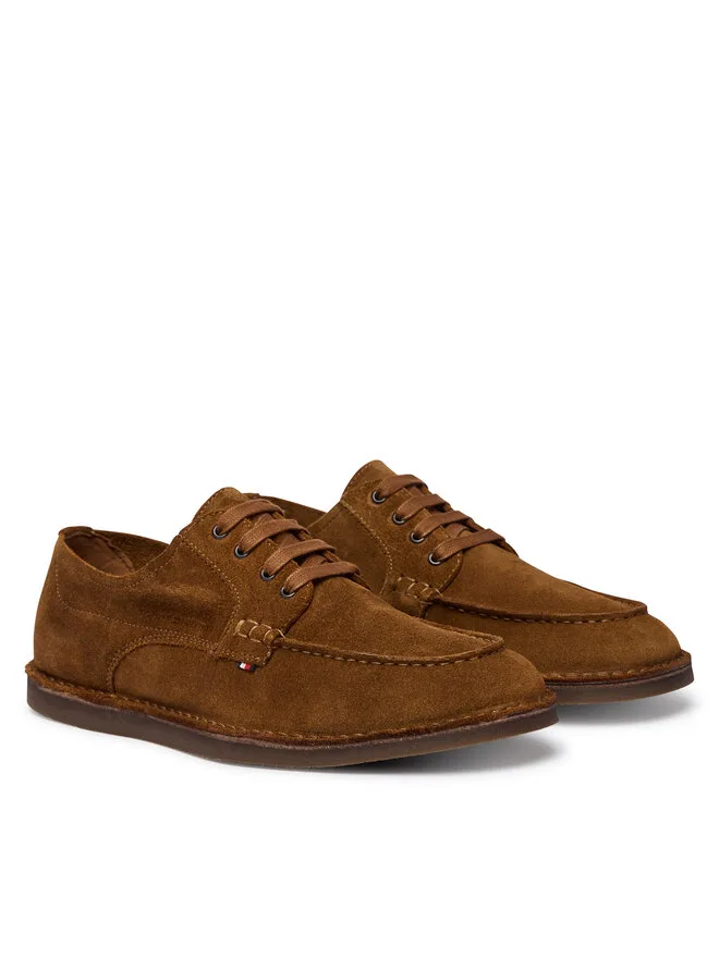 Tommy Hilfiger Замшевые туфли-дерби Stitchdown FM0FM05841 коричневого цвета — фото 2