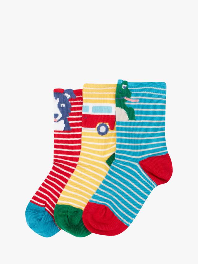 

Детские носки из хлопковой смеси Little Frugi, Pack of 3, Multi