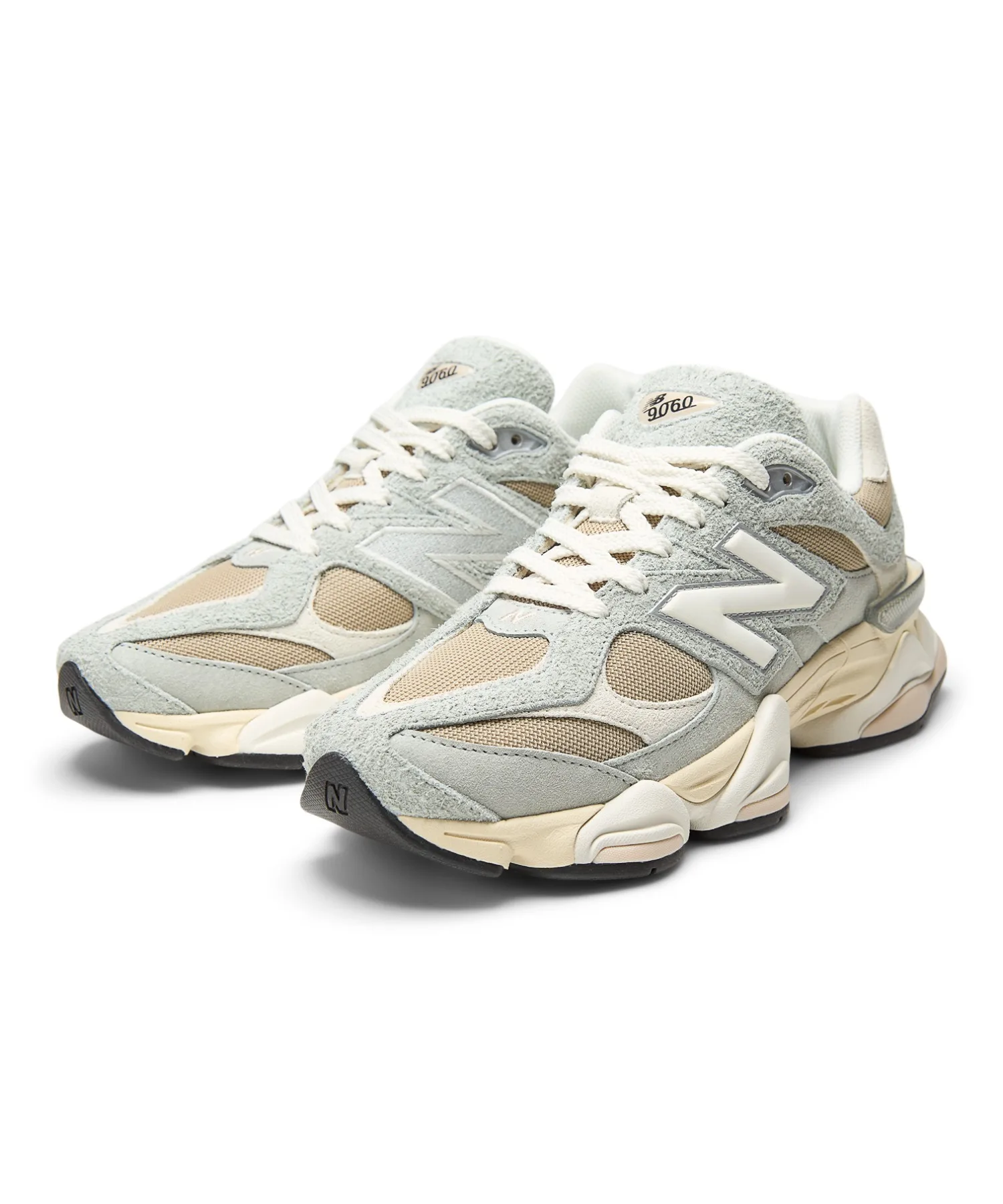 Унисекс кроссовки из натуральной кожи и сетки 90/60 New Balance серые — фото 2
