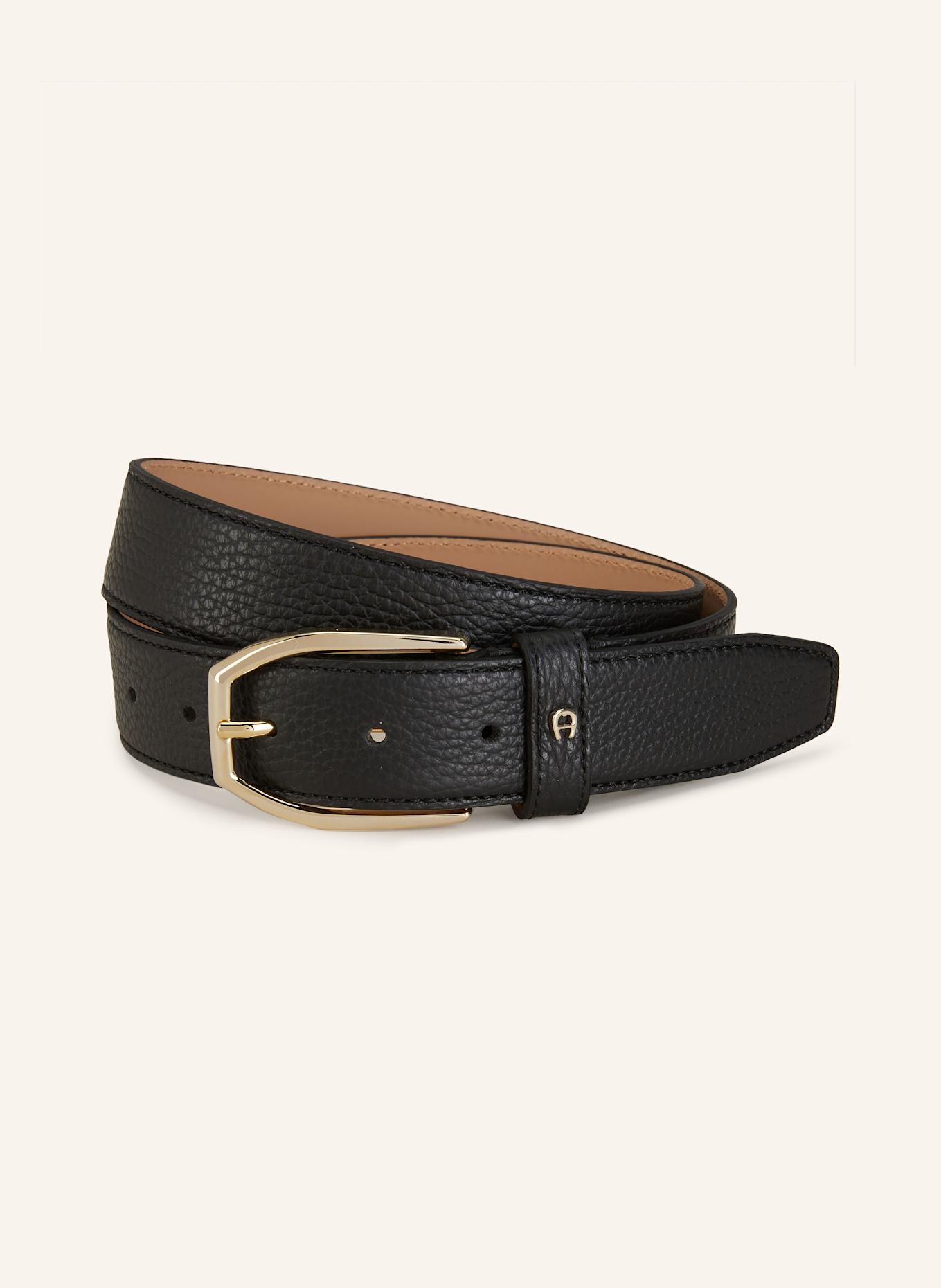 

Повседневный кожаный ремень Aigner, черный