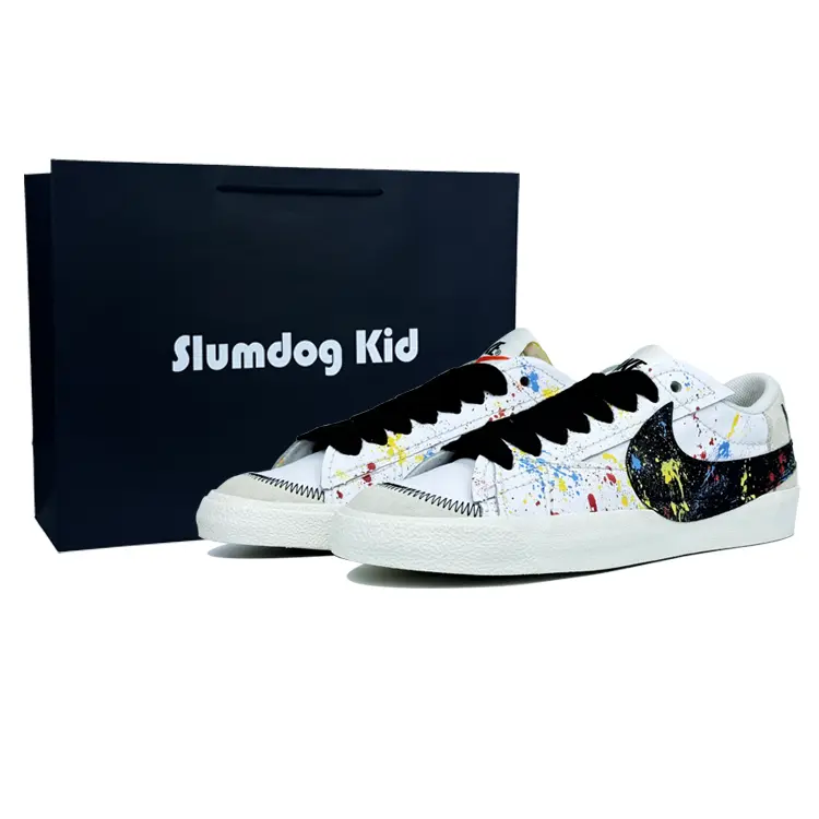 

Nike Антискользящие и износостойкие легкие низкие кроссовки для скейтбординга мужские black white