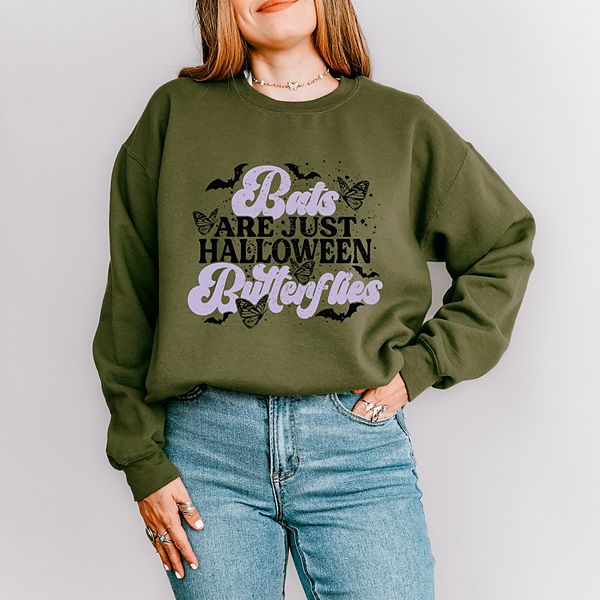 

Футболка с принтом «Летучие мыши - это бабочки Хэллоуина» Simply Sage Market