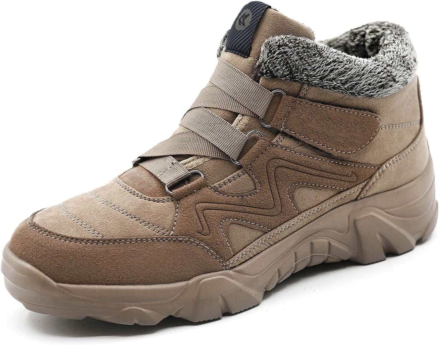 

Мужские слипоны TBBY для ходьбы, удобные кроссовки для походов, модные высокие ботинки, хаки