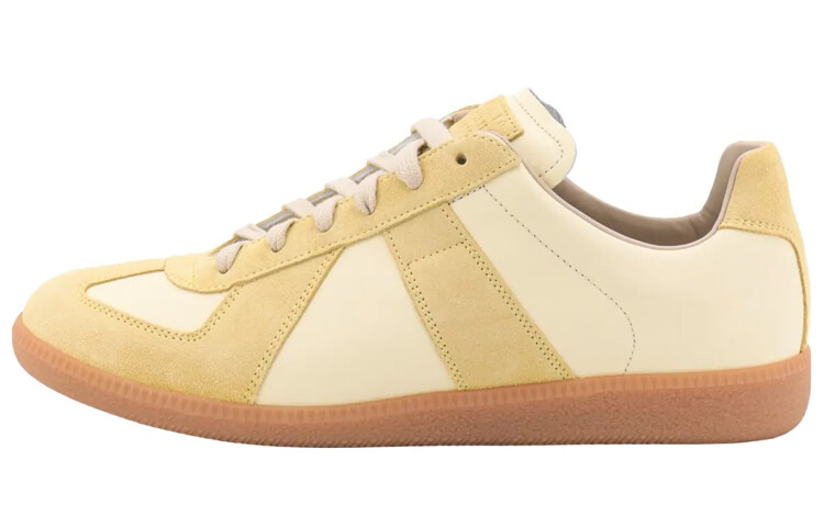 

Кроссовки кожаные Maison Margiela Replica, бежево-желтый