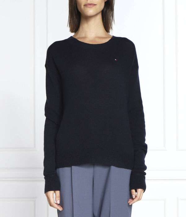

Шерстяной свитер Relaxed fit Tommy Hilfiger, черный