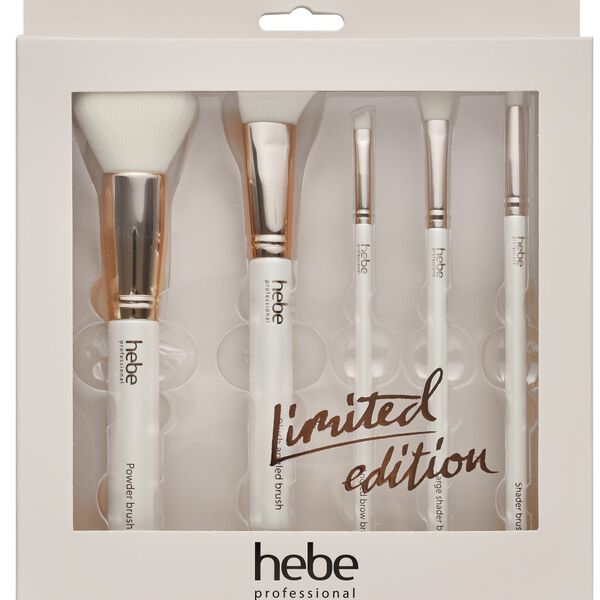 

Набор: кисти для макияжа лица и глаз, 5 шт. Hebe Professional Limited edition