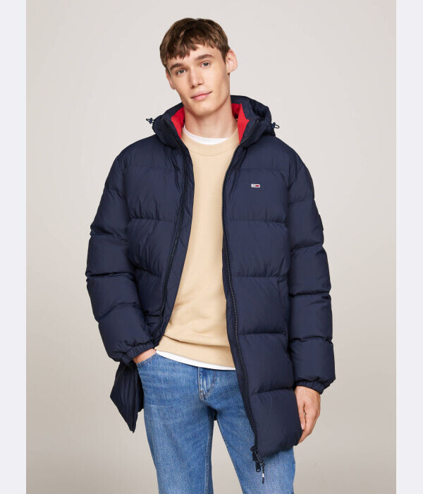 

Пуховик мужской Tommy Jeans свободной посадки с капюшоном, синий