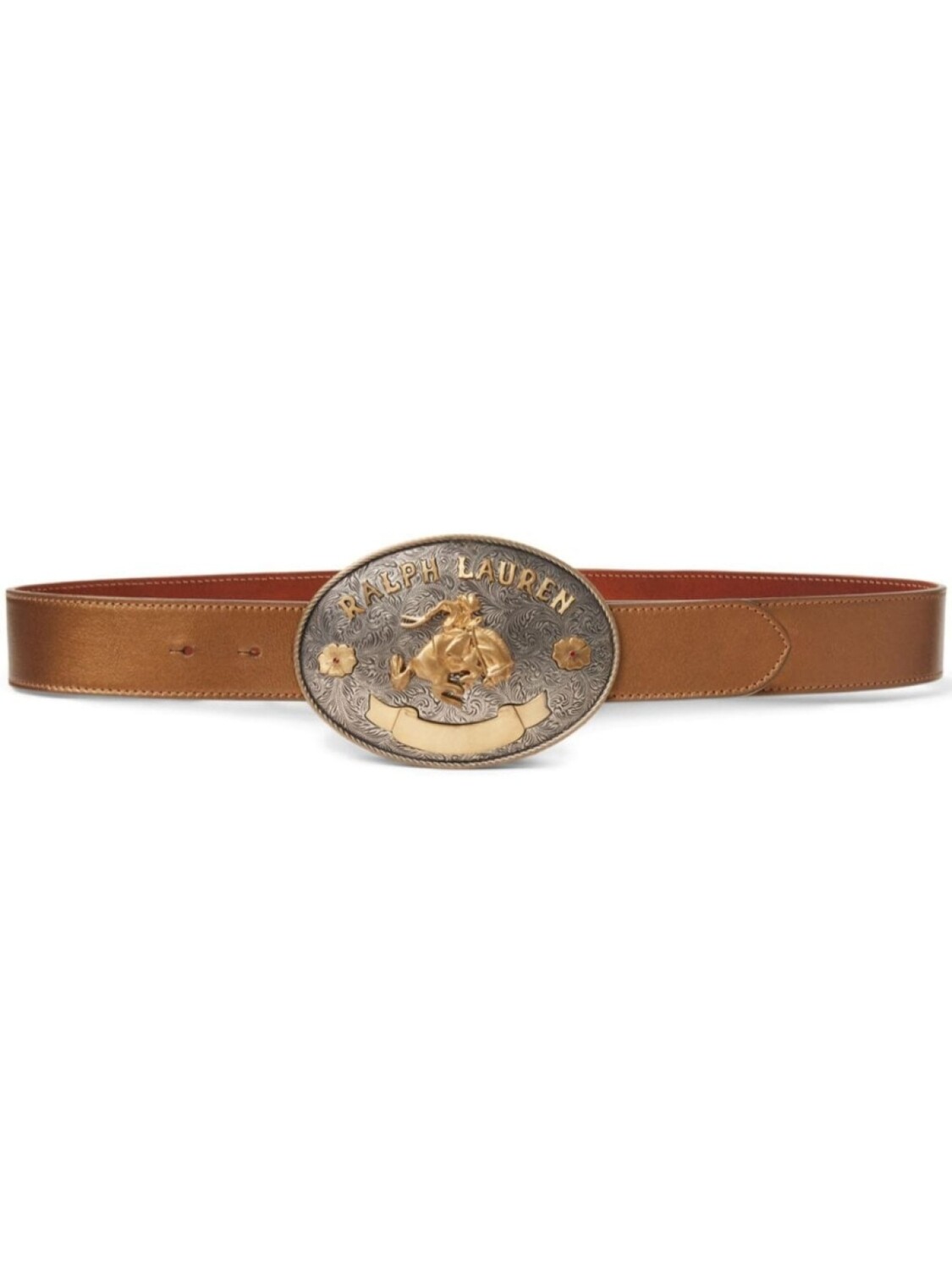

Ремень с пряжкой Ralph Lauren Collection, коричневый