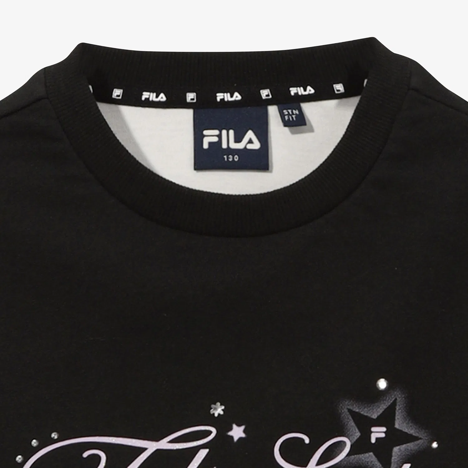 Детский многослойный свитшот Fila Kids Hotfix чёрного цвета — фото 2