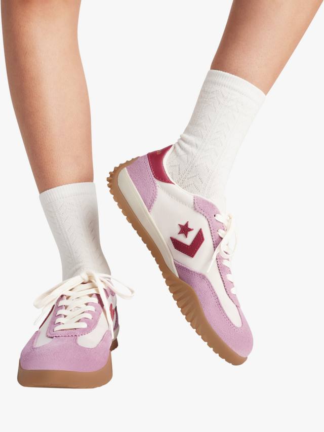Кроссовки Run Star из смесовой замши Converse, Pink/White — фото 4