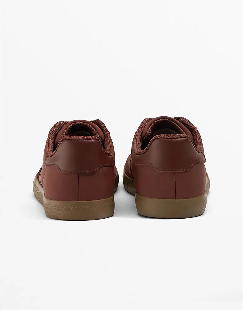 Кроссовки OYSHO Nylon с деталями в красно-бордовом цвете — фото 2