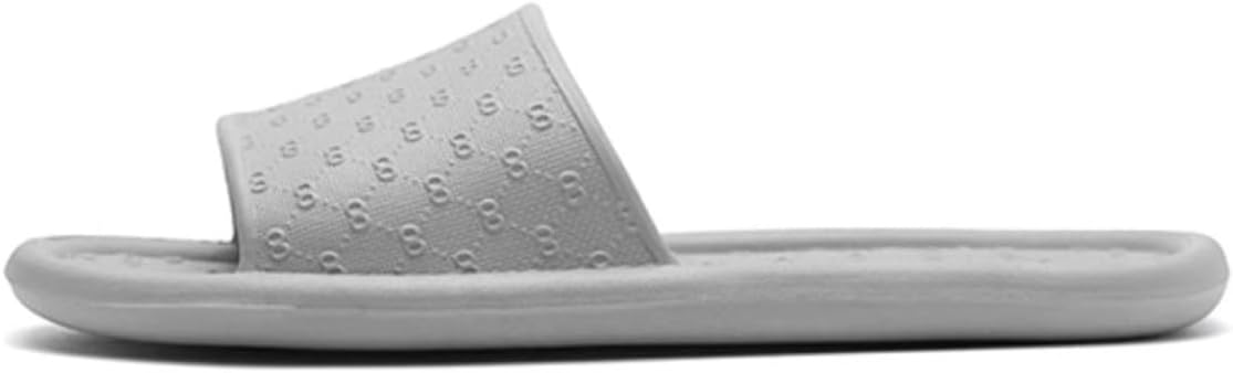 

Oukisam Мягкие тонкие тапочки для женщин и мужчин, быстросохнущие, для ванной комнаты, душа, нескользящие, пляжные, плоские сандалии, серый