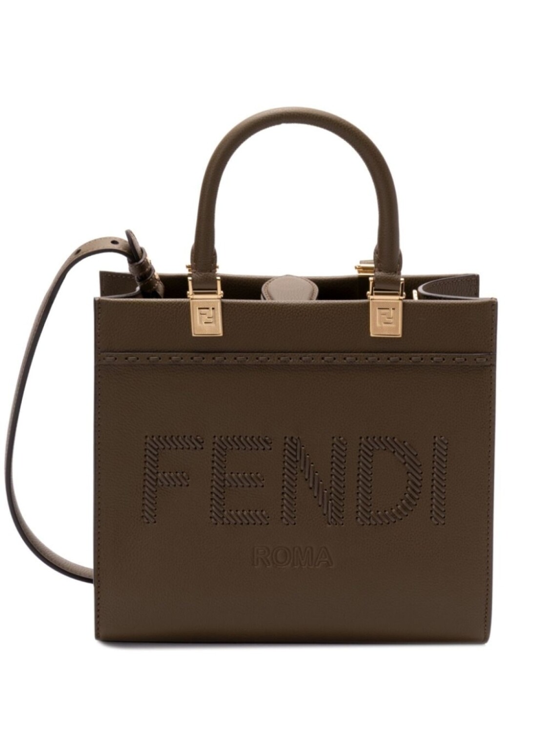 

Сумка-тоут из кожи FENDI Sunshine, зеленый