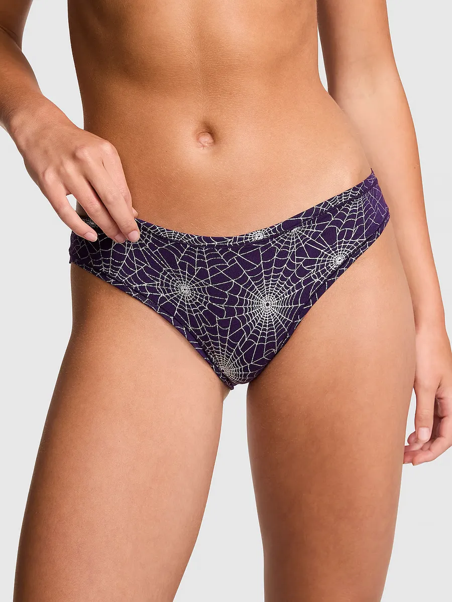 

Хлопковые трусики-бикини Pink, цвет Perfect Plum Halloween Foil Spider Web Print