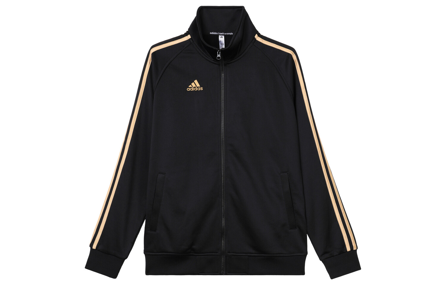 

Куртка унисекс черная с золотыми полосками Adidas, черный