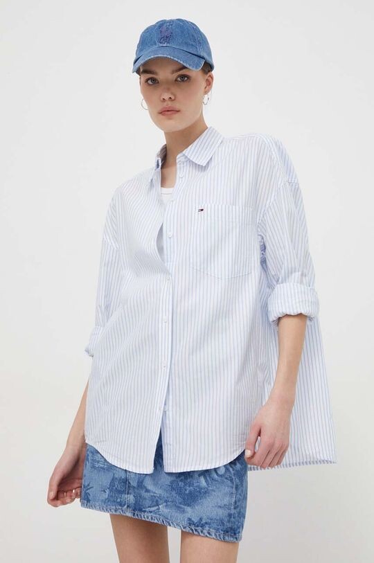 

Хлопчатобумажную рубашку Tommy Jeans, синий