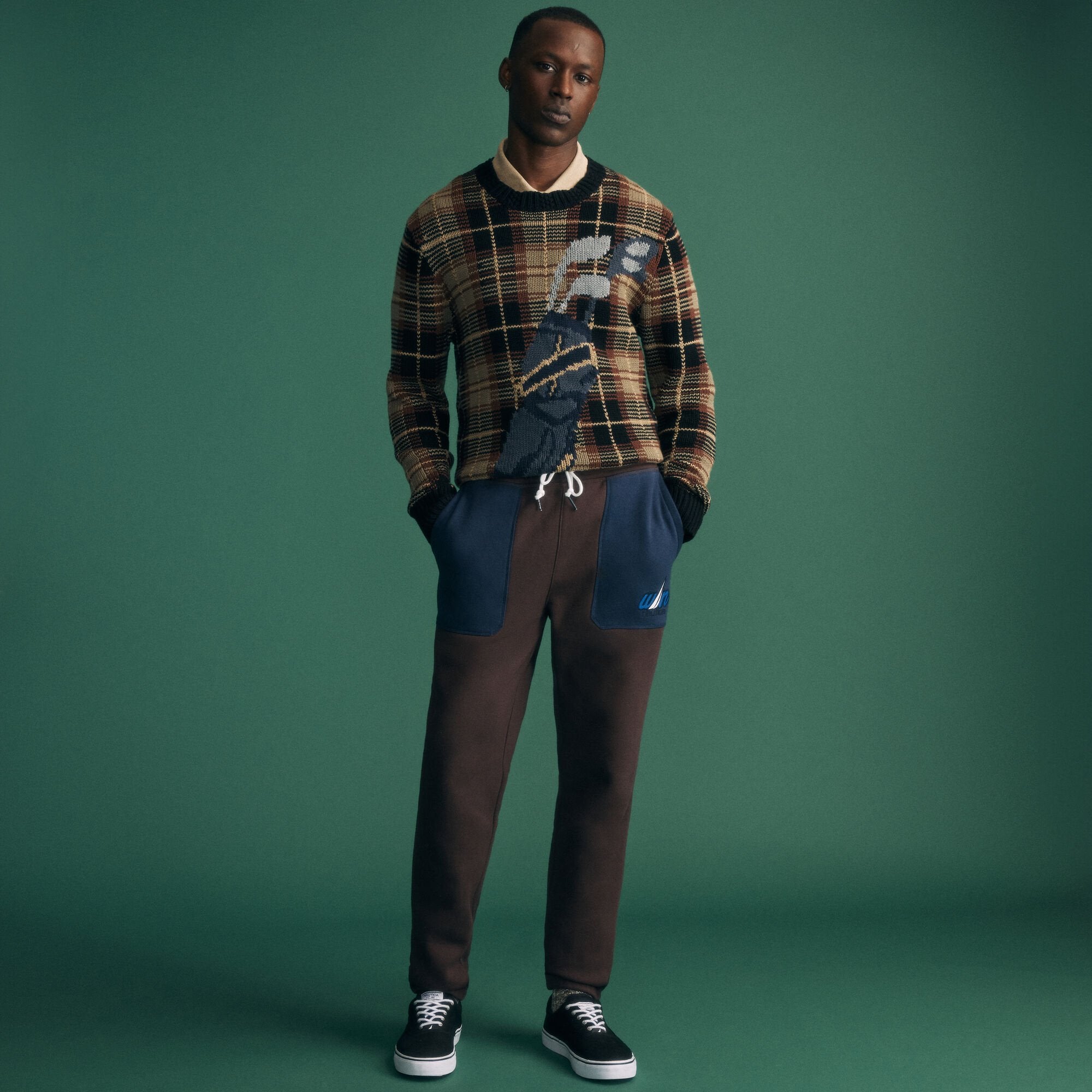 

Мужские флисовые джоггеры Nautica Eddie Win X Nautica, цвет black coffee