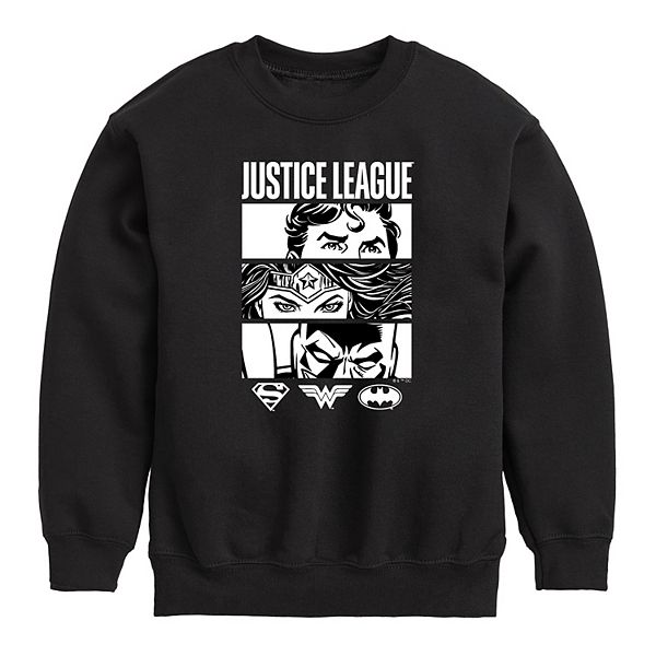 

Детский свитшот с принтом комиксов Justice League Licensed Character, Black