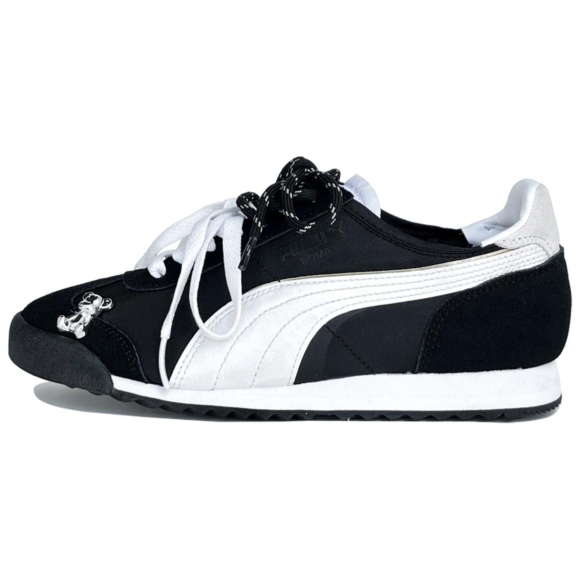 

Кроссовки Puma Roma Lifestyle Shoes Unisex Low-top Black/silver, черный