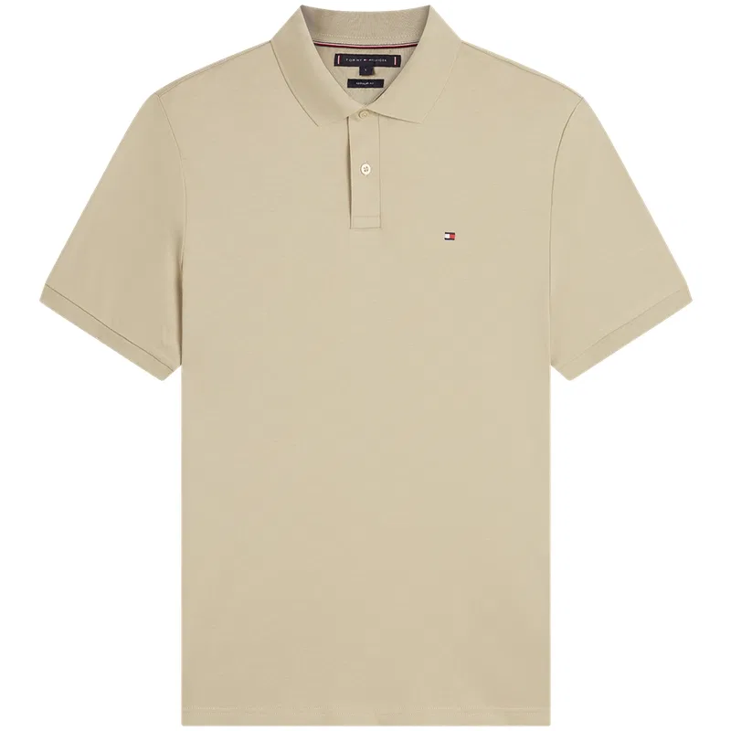 Поло мужское с воротником Tommy Hilfiger Light Khaki