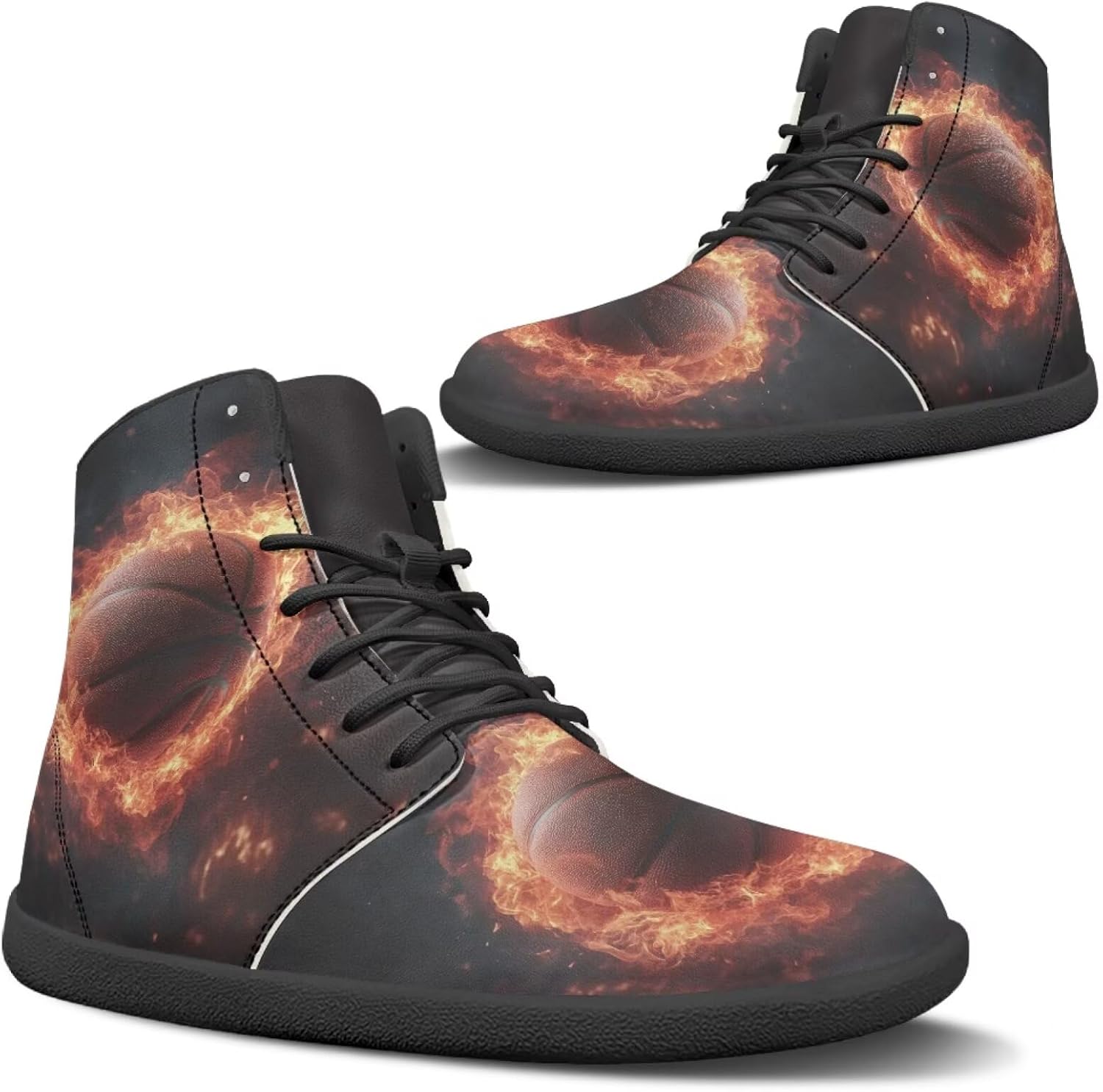 

Кроссовки для мужчин Binienty с кросс-тренингом, легкие высокие многофункциональные минималистичные спортивные туфли, Fire Basketball