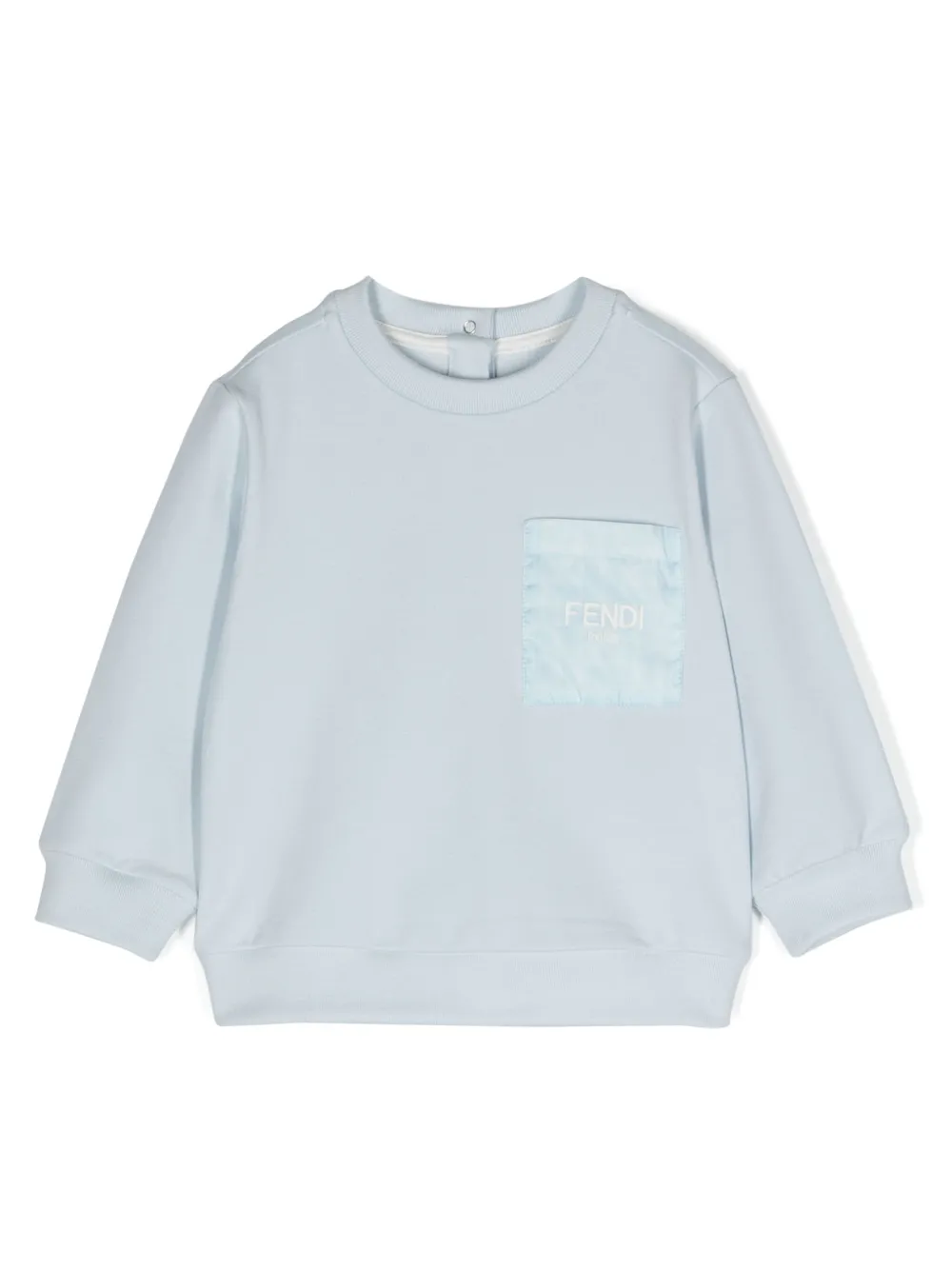 

Толстовка с вышитым логотипом FENDI KIDS, синий