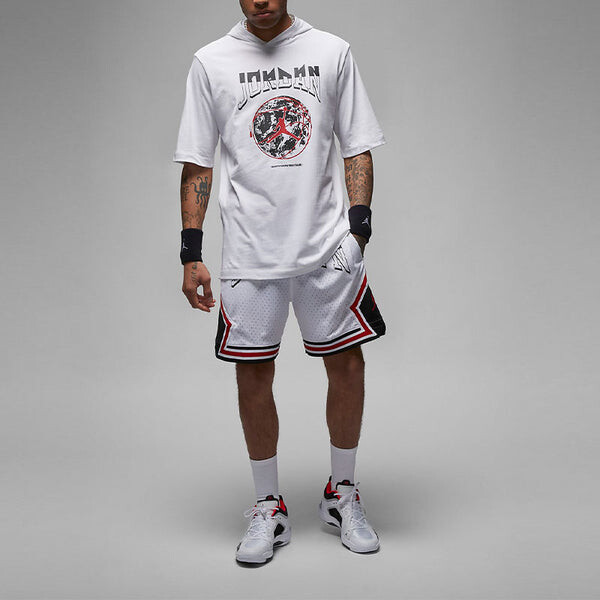 Футболка Air Jordan Sport Hooded T-Shirt 'White', белый — фото 3