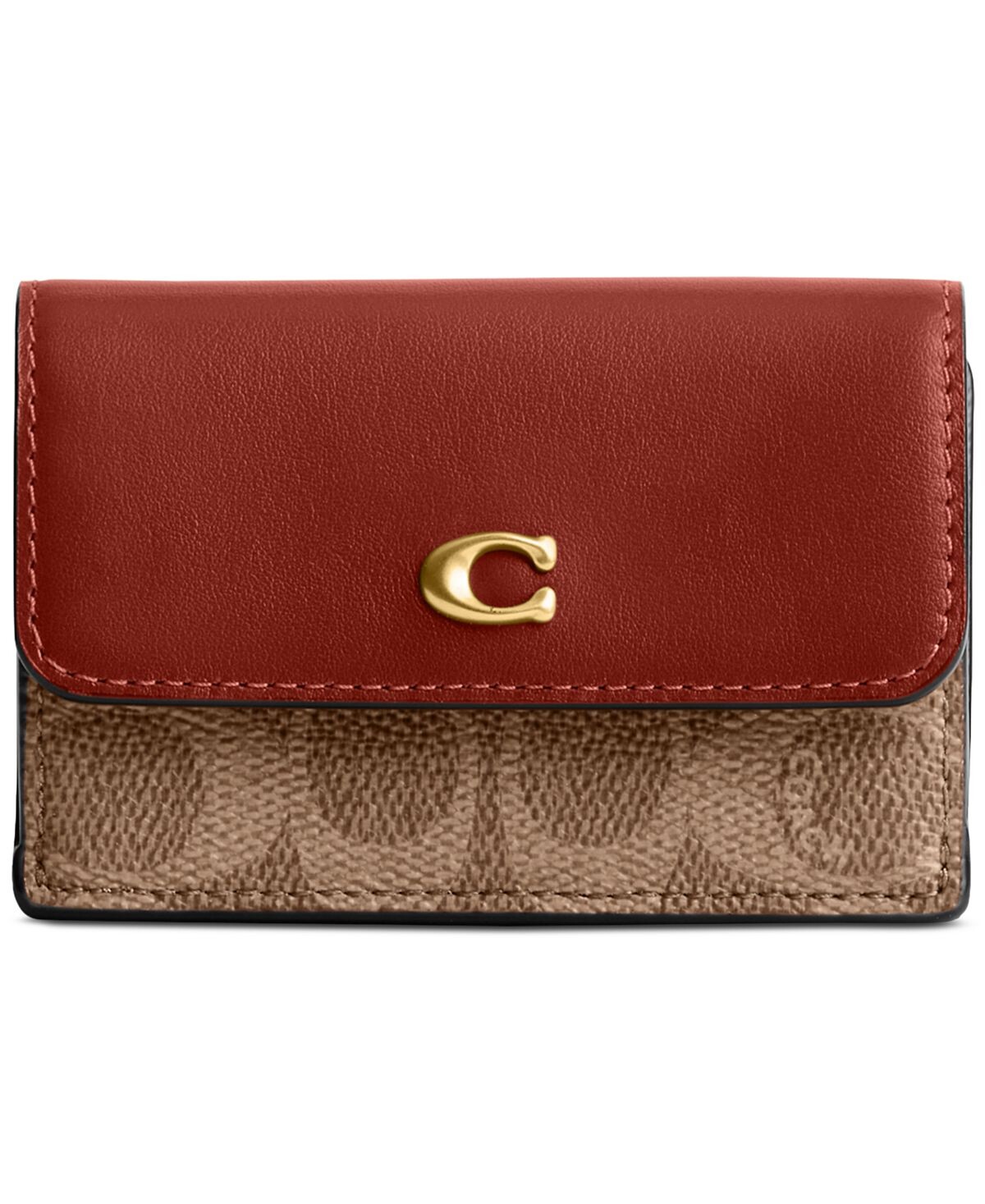 

Фирменный мини-кошелек тройного сложения Essential с покрытием из парусины COACH