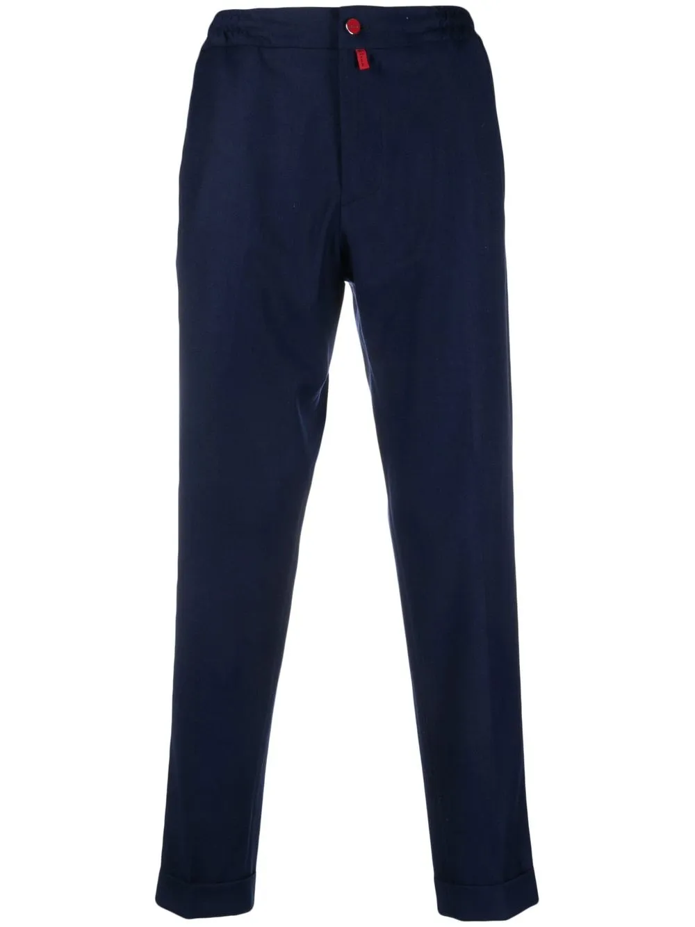 

Зауженные брюки с эластичным поясом Kiton, синий