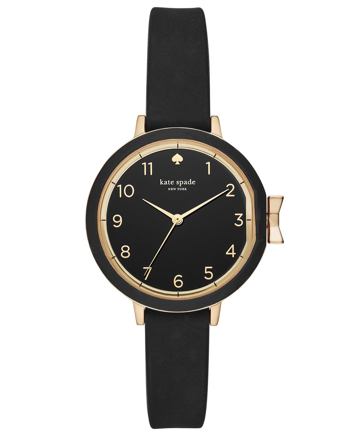 

Женские часы Park Row, черный силиконовый ремешок, 34 мм kate spade new york, черный