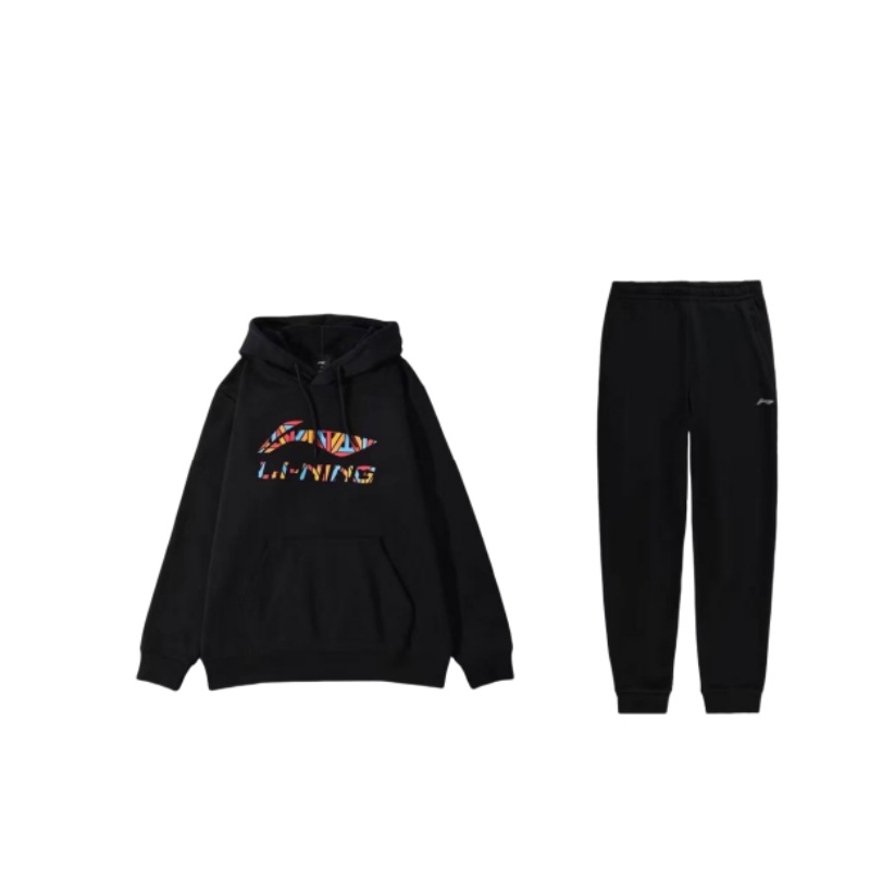 

Толстовка и брюки спортивные LiNing Sports Life Collection унисекс черные